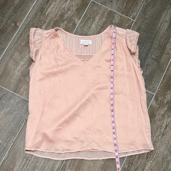 Velvet by Graham & Spencer Pink Lace Trim Blouse - Picture 6 of 6